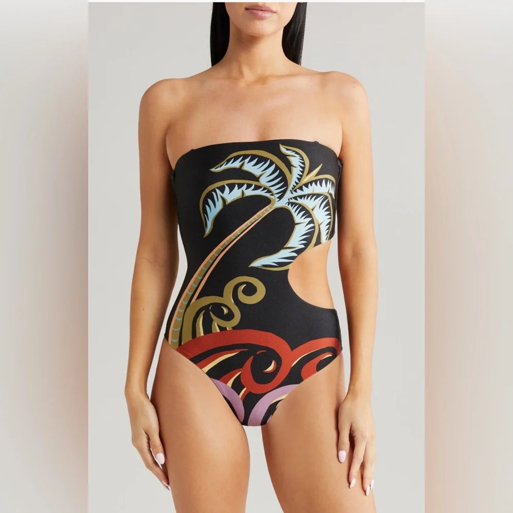 Farm Rio Pineapple Wave One Piece Swimsuit, Small, $220
